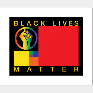 Black Lives Matter - Golden Ratio Rainbow Posters and Art